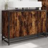 vidaXL Waschbeckenunterschrank R&auml;uchereiche 90x33x60 cm Holzwerkstoff
