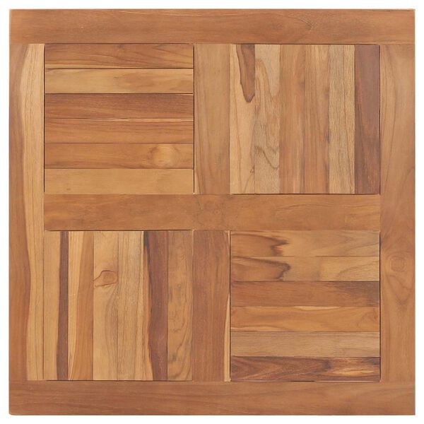vidaXL Tischplatte Massivholz Teak Quadratisch 80&times;80&times;2,5 cm