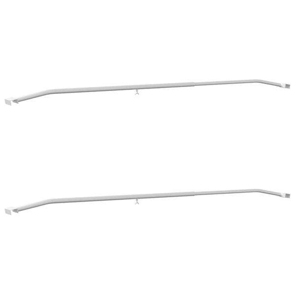 vidaXL geeignet für flache Planenhalterung 2 pcs Silber 130-210 cm