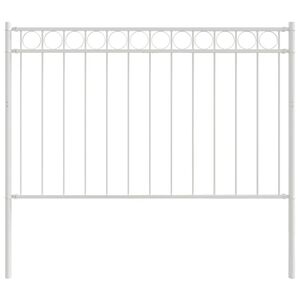 vidaXL Zaunelement ASSEN Wei&szlig; 170 x 130 cm Stahl