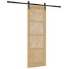 vidaXL Schiebet&uuml;r Natur 73,5 x 211 cm Massives Kiefernholz
