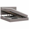 vidaXL Aufbewahrungsbett mit Matratze Taupe 160 x 200 cm Stoff