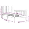 vidaXL Massivholzbett ohne Matratze Wei&szlig; 90x190 cm Kiefernholz