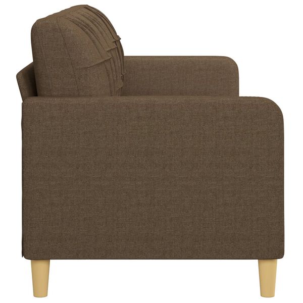 vidaXL 3-Sitzer-Sofa Braun 210 cm Stoff