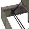 vidaXL Sonnenliege mit schwebender Auflage Grau Poly Rattan