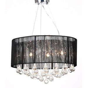 Kristall Kronleuchter mit 85 echten Glas Kristallen schwarz