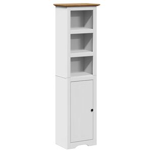 vidaXL Badschrank BODO Wei&szlig; und Braun 44x30x160 cm