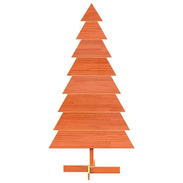 vidaXL Weihnachtsbaum zum Schm&uuml;cken Wachsbraun 150cm Massivholz Kiefer