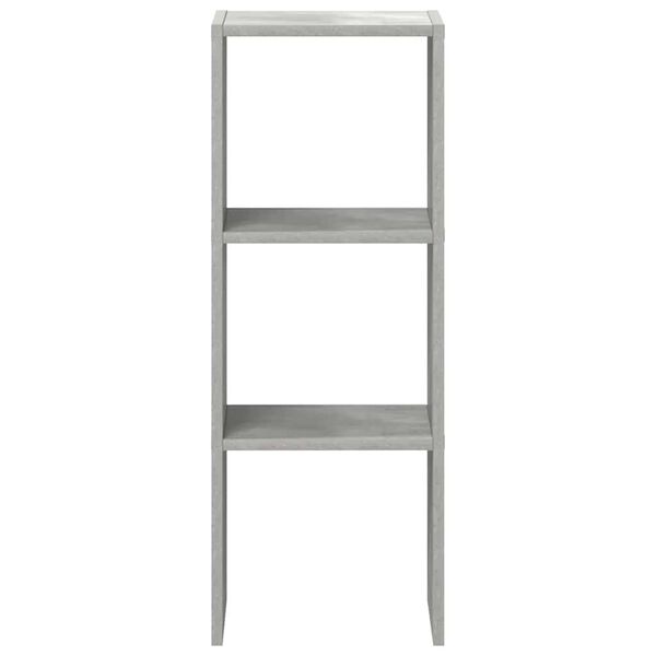 vidaXL B&uuml;cherregal Stapelbar Betongrau 30x30x80 cm Holzwerkstoff
