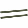 vidaXL Garten-Abdeckprofil 2 stk. 100 x 5 x 5 cm Stahl Olivgr&uuml;n
