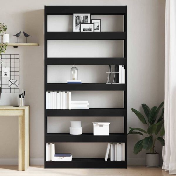 vidaXL Bücherregal Schwarz 100 x 30 x 198 cm Holzwerkstoff