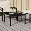 vidaXL Garten-Couchtisch Schwarz 60x60x35 cm Stahl
