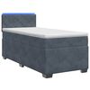 vidaXL Boxspringbett mit Matratze und LED Dunkelgrau 90 x 190 cm Samt