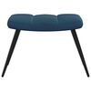 vidaXL Relaxsessel mit Hocker Blau Samt