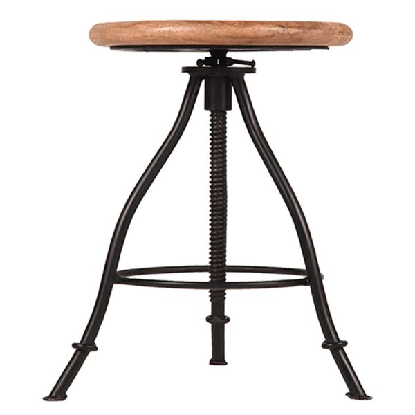 LABEL51 Hocker Jaipur 35x35x46-75 cm Holz/Schwarz