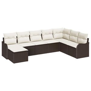 vidaXL Gartensofa-set Braun Poly-Rattan