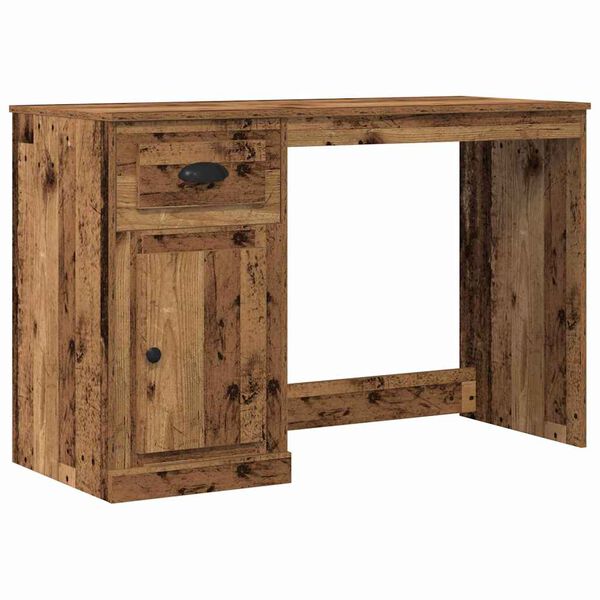 vidaXL Schreibtisch mit T&uuml;r Altholz 50 x 115 x 75 cm Holzwerkstoff