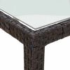 vidaXL 11-tlg. Garten-Essgruppe mit Kissen Braun Poly Rattan Glas