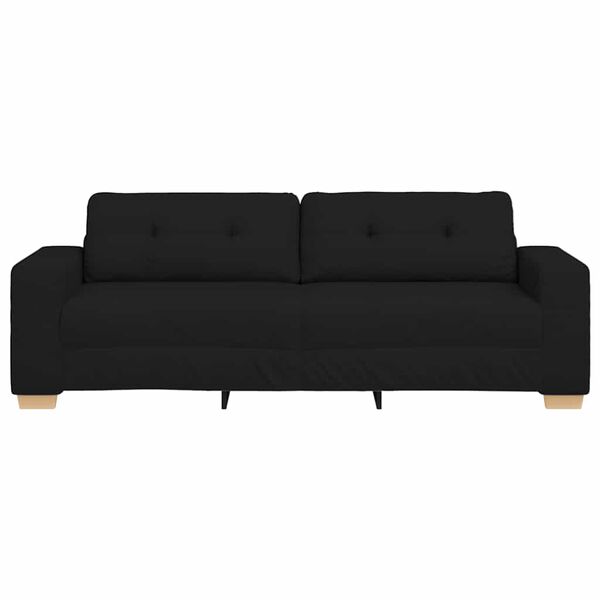 vidaXL 3-Sitzer-Sofa Schwarz 180 cm Stoff