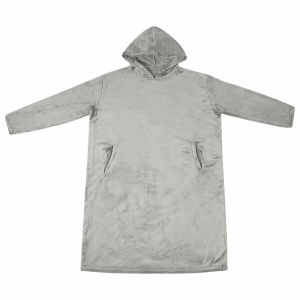vidaXL Decken-Hoodie Grau M Flanell