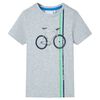 vidaXL Kinder-Kurzarmshirt Grau 140