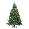 vidaXL K&uuml;nstlicher Weihnachtsbaum mit 300 LEDs Gr&uuml;n 240 cm PE und PVC