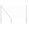 vidaXL Zaun mit Pfosten Silber 1 x 25 m Stahl
