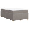 vidaXL Boxspringbett mit Matratze Taupe 120x190 cm Stoff