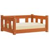 vidaXL Hundebett Wachsbraun 65,5 x 50 x 28 cm Massives Kiefernholz
