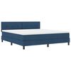 vidaXL Boxspringbett mit Matratze mit Kopfteil Blau 180 x 200 cm Stoff