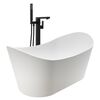 vidaXL Freistehende Badewanne und Wasserhahn 204 L 90 cm Schwarz