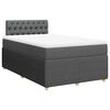 vidaXL Boxspringbett mit Matratze Dunkelgrau 120x190 cm Stoff