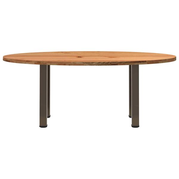 vidaXL Esstisch Hellbraun 200x100x74 cm Massivholz Eiche Oval