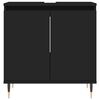 vidaXL Badschrank Schwarz 58x33x60 cm Holzwerkstoff
