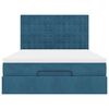 vidaXL Ottoman-Bett mit Matratzen & LEDs Dunkelblau 140x190 cm Samt