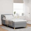 vidaXL Boxspringbett mit Matratze Hellgrau 90 x 190 cm Stoff