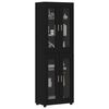 vidaXL Highboard mit Regal Schwarz 60 x 35 x 182 cm Holzwerkstoff
