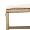 vidaXL 17-tlg. Garten-Essgruppe mit Kissen Beige Poly Rattan