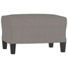 vidaXL Sessel mit Hocker Taupe 60 cm Stoff