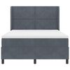 vidaXL Boxspringbett mit Kopfteil Dunkelgrau 160 x 200 cm Samt