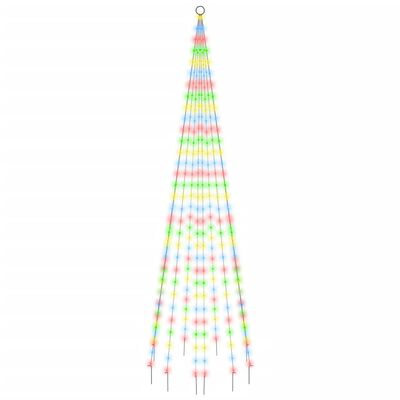 vidaXL LED-Weihnachtsbaum für Fahnenmast Mehrfarbig 310 LEDs 300 cm