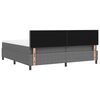 vidaXL Boxspringbett Hellgrau und Wei&szlig; 200 x 200 cm Cordstoff