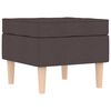 vidaXL Sessel mit Fu&szlig;hocker Dunkelbraun Stoff