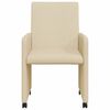 vidaXL Esszimmerst&uuml;hle mit Rollen 2 pcs Creme 57 x 66 x 94 cm Stoff