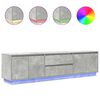 vidaXL TV-Schrank mit LED-Leuchten Betongrau 193,5x41x50 cm