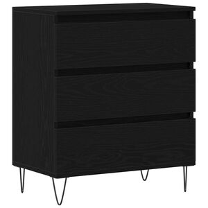 vidaXL Sideboard Schwarz Eichen-Optik 60 x 35 x 70 cm Holzwerkstoff