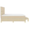 vidaXL Boxspringbett mit Matratze Creme 200 x 200 cm Stoff