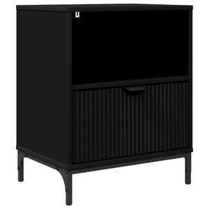 vidaXL Nachttisch mit Schubladen Schwarz 49 x 36 x 61 cm Holzwerkstoff