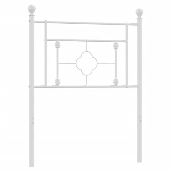 vidaXL Kopfteil Metall Weiß 80 cm