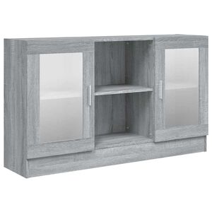 vidaXL Vitrinenschrank Grau Sonoma 120x30,5x70 cm Holzwerkstoff